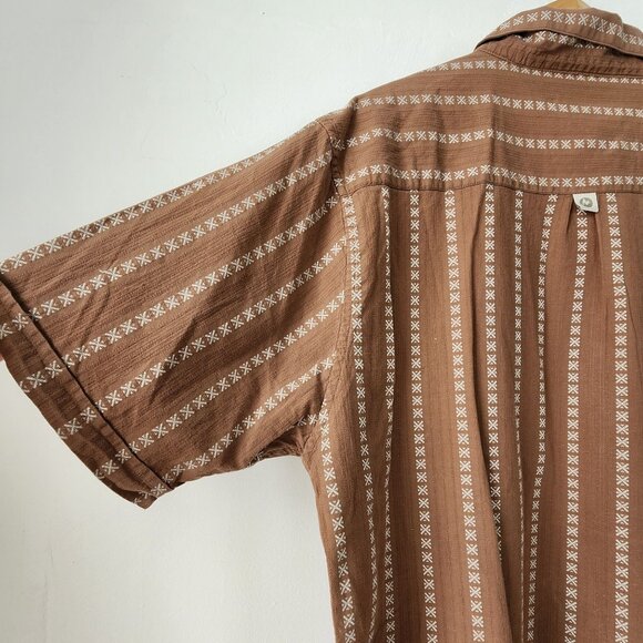 Marmot Mens Lrg Short Sleeve Cotton Linen Button-Up Summer Boho Outdoor Hiking - Picture 5 of 15